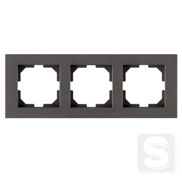 Рамка на 3 поста горизверт. монтаж Arvia Electric KAREN Антрацит (20 06 2000 023)